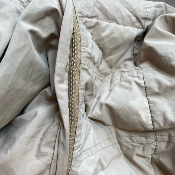 Hugo Boss Real Down Reversible Parka Jacket Hooded Cream Brown Mens Size XL - Picture 5 of 15